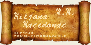 Miljana Macedonac vizit kartica